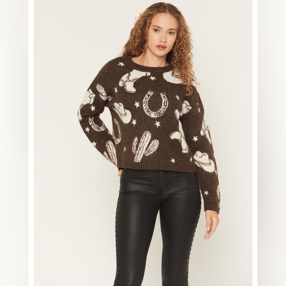 Idyllwind Sweaters - Idyllwind Saddleridge Western Conversation Print Sweater